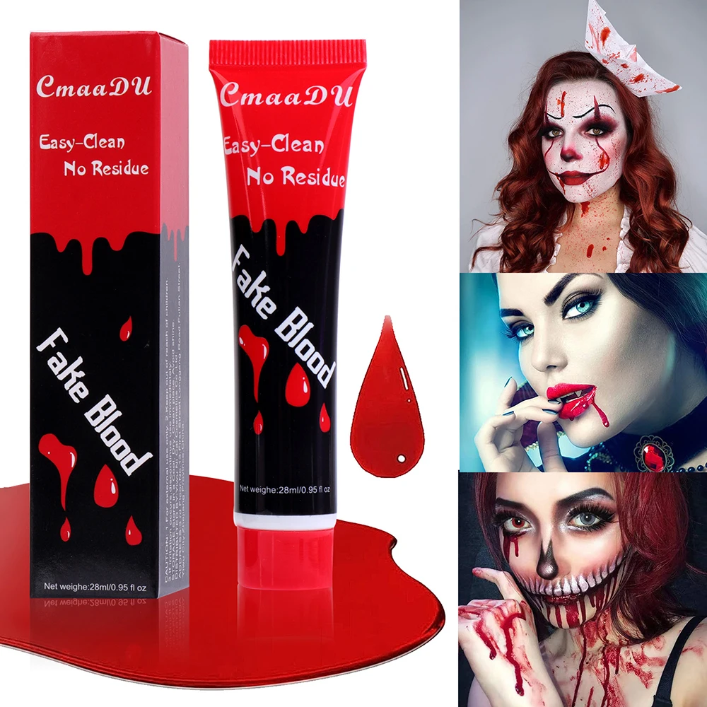 Fake Blood Body Paint (Tube) - Faux sang de peinture pour le corps et le visage maquillage effrayant pour halloween plaies ecchymoses - Tenue de festival
