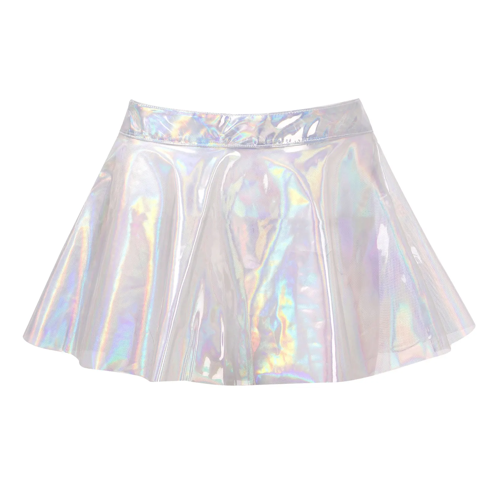 Mini jupe transparente satiné - Kf h eb b b b b s jupe vas e transparente brillante a line pour femmes tenue de club sexy tenue empil e - Ropa de festival