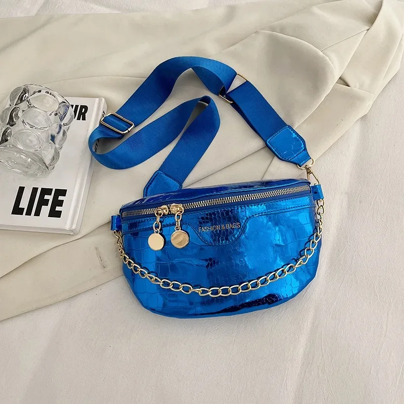 Sac banane crocodile satiné - Kf s b b af e f b e f f jofanny sac de luxe en cuir pu motif de crocodile pour femme couleur bonbon poitrine - Tenue de festival