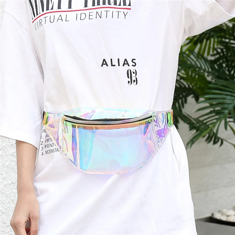 Holographic fanny pack - Kf s d c af f afb d e ap sac banane laser absorbe ouissant de personnalit sac de poitrine holographique tanche fermeture de poche bandouli - Tenue de festival