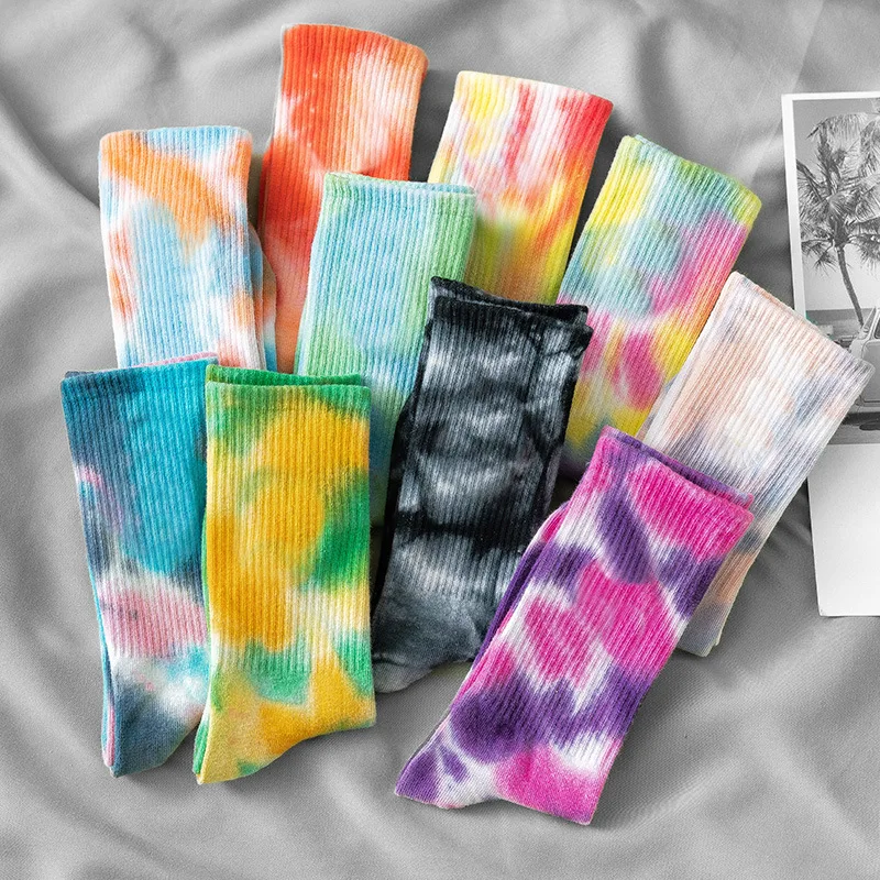 Chaussettes Tie'n'dye - Kf s d d e fe eaaa h chaussettes en coton de couleur unie pour hommes et femmes chaussettes de basket ball chaussettes de - Tenue de festival