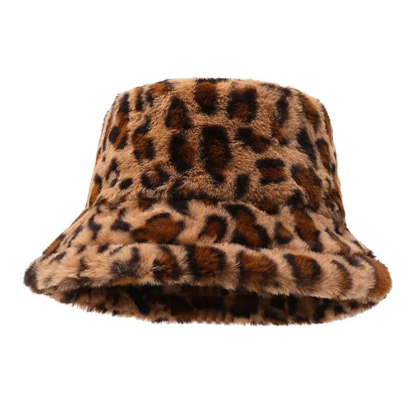 Fluffy Savanna Bucket Hat - Kf s db e e c eed e a a n chapeau d hiver pour femme visage de spectacle petit imprim l opard chapeau de poisson suffolk - Tenue de festival