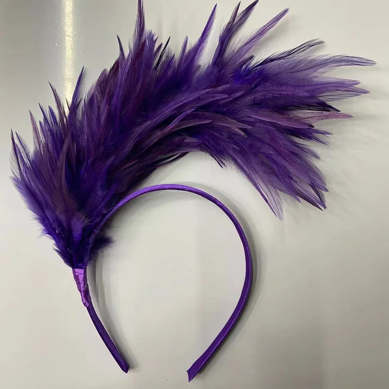 Serre-tête plume - Kf s e b f e a d ew bandeaux de sauna en plumes pour femmes f te rassemblements d corations de sc ne festives - Ropa de festival