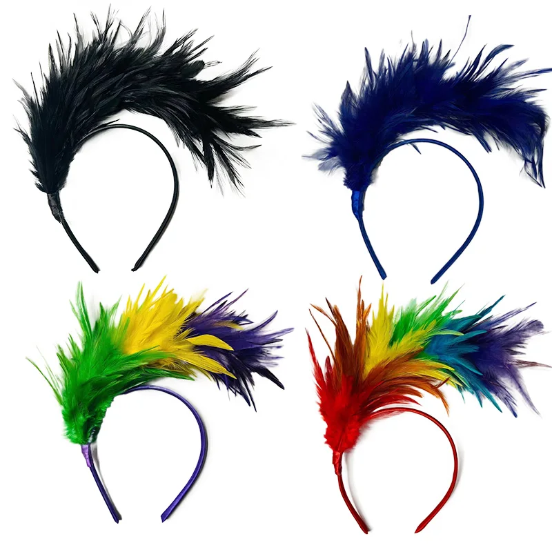 Serre-tête plume - Kf s cd bdc f bf fk bandeaux de sauna en plumes pour femmes f te rassemblements d corations de sc ne festives - Ropa de festival