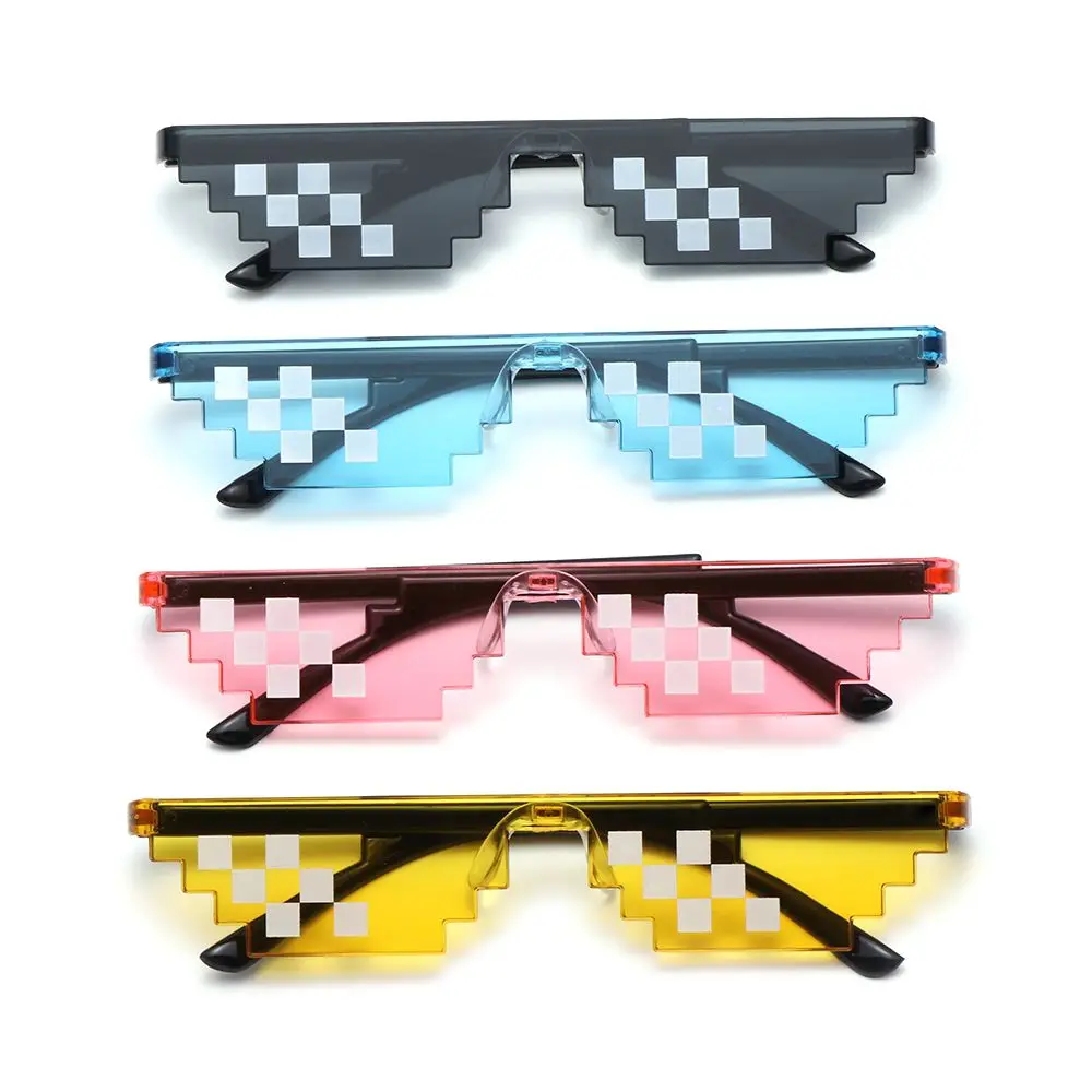Lunettes pixel - Kf s adb c b d ba b c c f c thdplife lunettes de soleil mosa que amusantes pixel black retro gamer robot ixd anniversaire cosplay favors - Tenue de festival