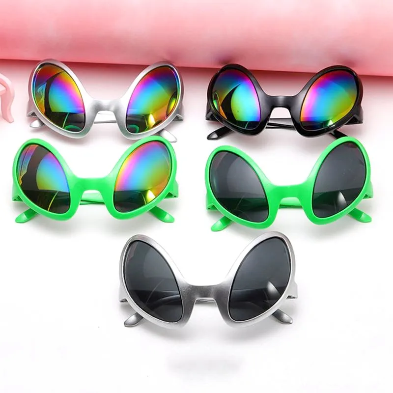 Alien Sunglasses - Kf s ef de c ac a f c e s lunettes extraterrestres dr les pour hommes et femmes lunettes de soleil lentilles arc en ciel dermite - Tenue de festival