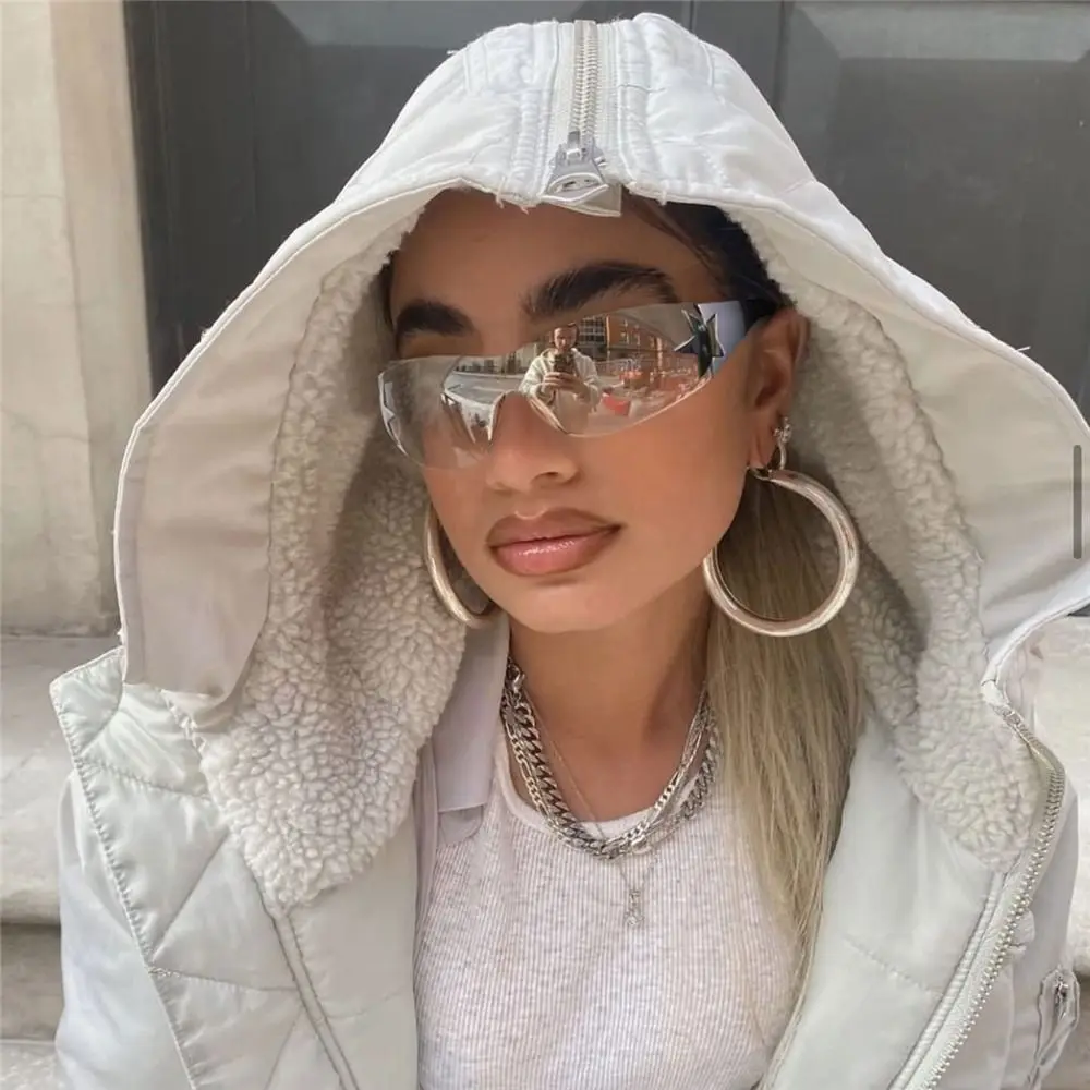 Diva Y2K Sunglasses - Kf sa c f df eb e f f lunettes de soleil punk y k pour femmes et hommes lunettes de soleil rondes nuances d toiles - Tenue de festival