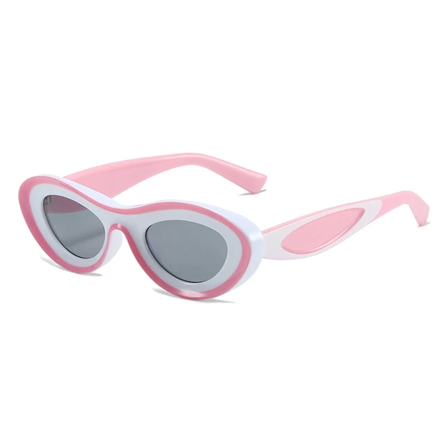Concave Sunglasses - Kf saae e b ff c b cd efb aad dg concave cat eye hue lunettes de soleil femmes vintage deux couleurs ovale lunettes de soleil hommes - Tenue de festival