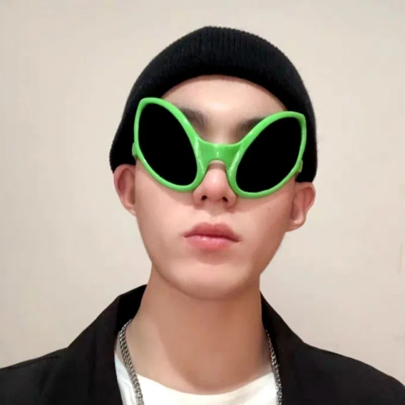 Lunettes extraterrestres - Kf sdacb a d fc c f f c c lunettes extraterrestres dr les pour hommes et femmes lunettes de soleil lentilles arc en ciel dermite - Ropa de festival