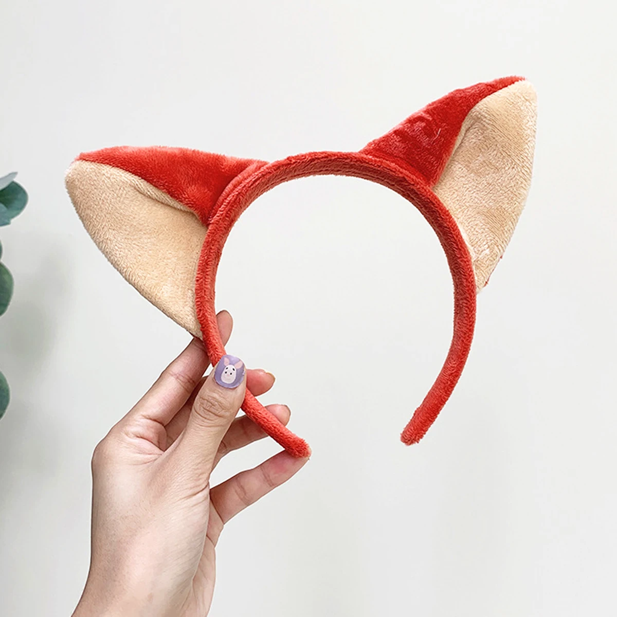 Serre-tête d'oreilles de renard - Kf sfc d a e bd dacfa fq cerceau d oreille de renard en peluche pour femme bande de sauna de dessin anim mignon - Tenue de festival