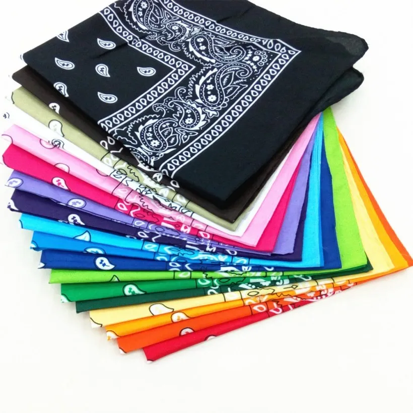 Bandana de couleur - Kf sfe e b c c d e w bandana unisexe en coton pour homme et femme bandeau cowboy homme motard sport sauna poignet bandeau - Ropa de festival