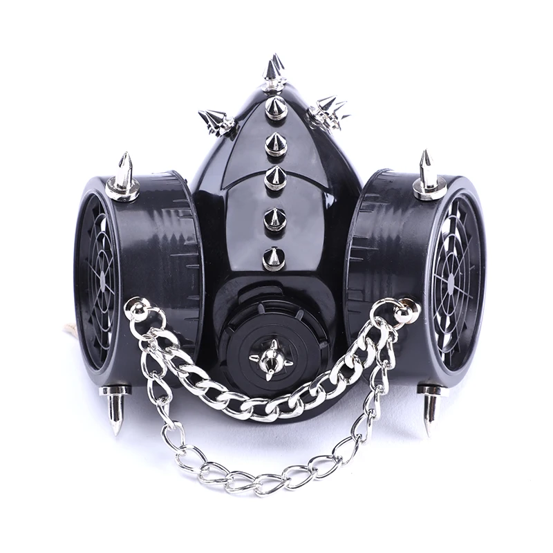 Steampunk Gas Mask - Kf h f e b ac ad masque de vaccination steampunk cosplay r tro punk cyber punk gothique rivet accessoires de ix - Tenue de festival