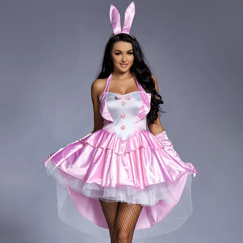 Sexy Bunny Costume - Kf heb dd c ab d aa eu umorden costume de lapin sexy pour femme smoking pour fille robe de soir e club halloween - Tenue de festival