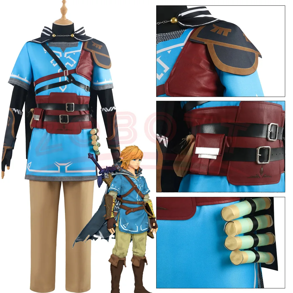 Costume de cosplay "Link" dans Zelda Breath of The Wild - Kf s b c e d b bbd b eo costume de cosplay du jeu helpda breath of the interface link chemise everak ensemble d accessoires - Ropa de festival