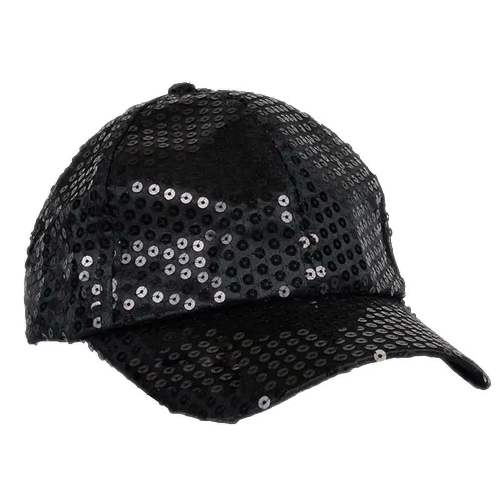 Casquette à paillettes - Kf s fe e ca a f c s chapeau de baseball paillettes brillantes pour femme et enfant casquette de brev discoth que taille ajustable - Ropa de festival