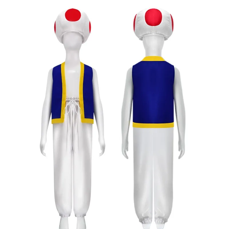 Costume de cosplay "Toad" - Kf s c cc fce dc d f aadbd o costumes de cosplay super mario toad pour enfants et adultes tenue de performance de jeu chapeau - Ropa de festival