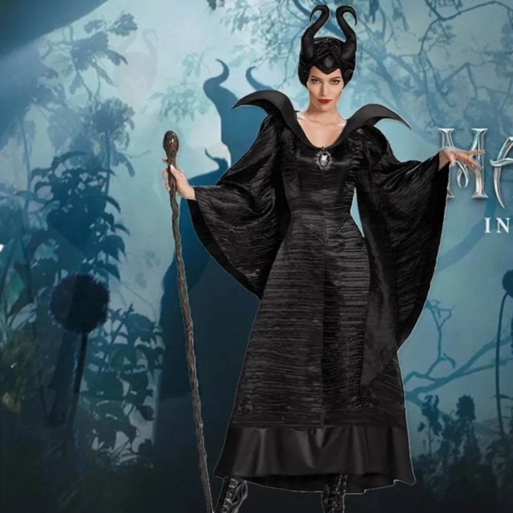 "Evil Witch" Costume from Sleeping Beauty - Kf s f b f bbe f ba a co costume de sorci re mal fique cosplay de sorci re sombre ixd halloween performance sur sc - Tenue de festival