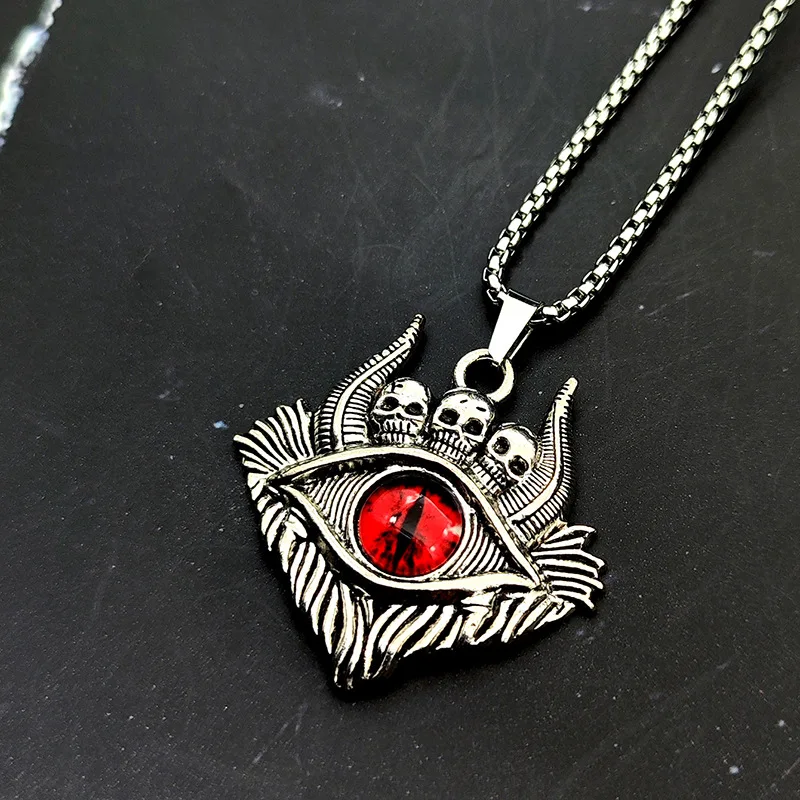 Devil's eye pendant necklace - Kf s c a d a e ffbd b nouveau exquis personnalis mode cr ne diable oeil pendentif collier r tro pendentif pour femmes et - Tenue de festival