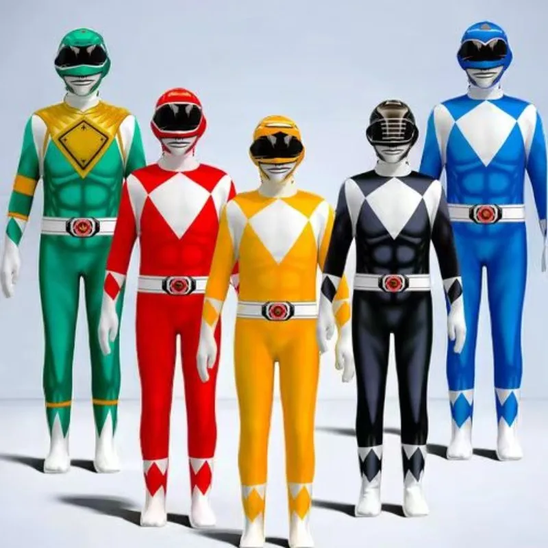 Power Rangers Cosplay Costume - Kf s abd e a b eee f powers samurai sentai shinkenger cosplay costume pour adultes et enfants smile hero combinaison tremp e halloween - Tenue de festival