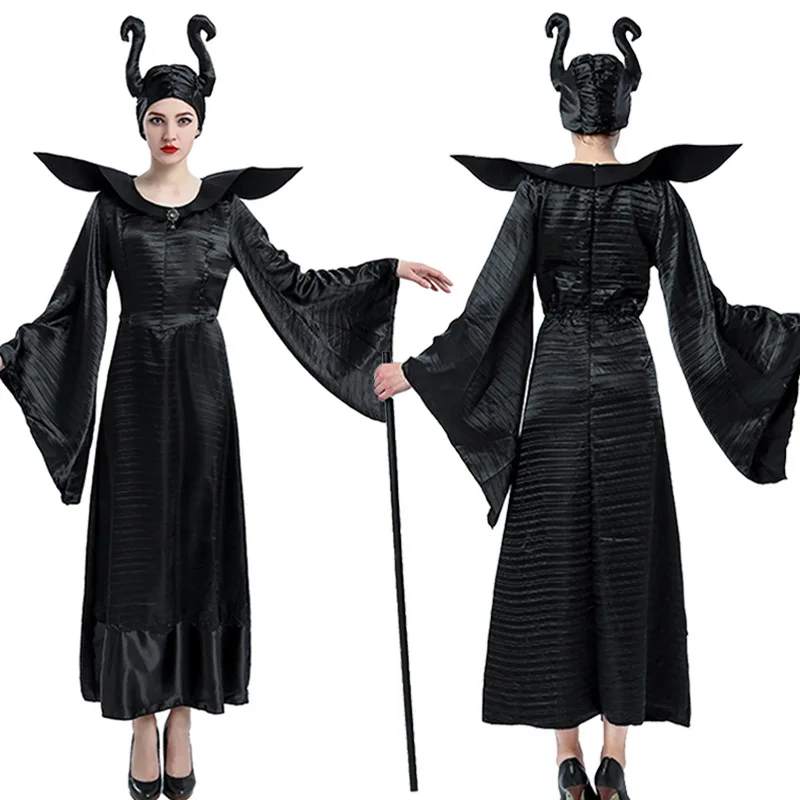 Costume de "Sorcière maléfique" dans La belle au bois dormant - Kf s a a d e ce aca c el costume de sorci re mal fique cosplay de sorci re sombre ixd halloween performance sur sc - Tenue de festival