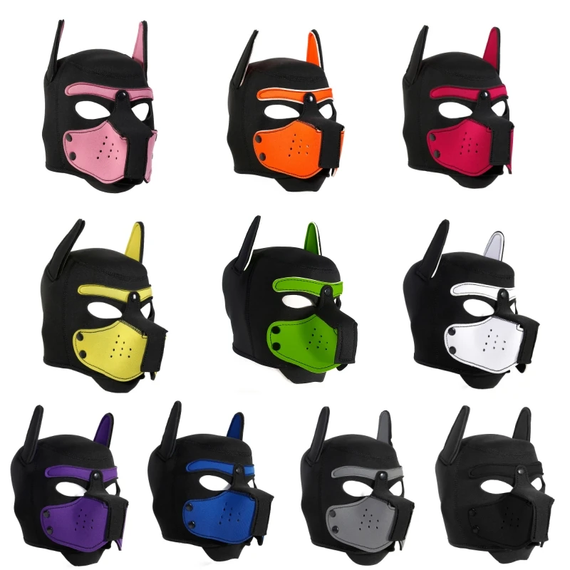 Masque de cosplay de chien - Kf s b cb ac d a c b fab f costume de cosplay de chiot en caoutchouc rembourr de grande taille capuche compl te avec oreilles - Tenue de festival