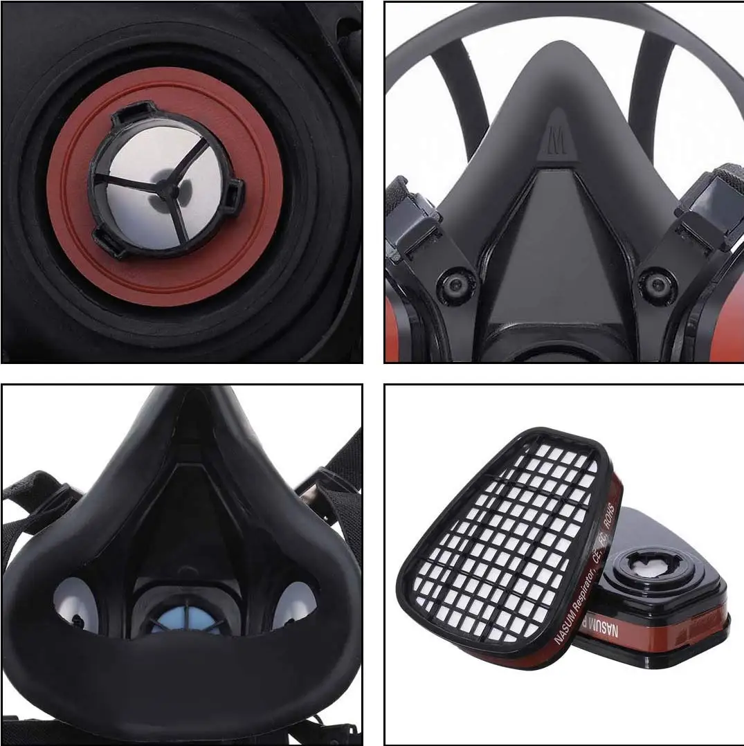 Masque à gaz anti-poussière - Kf sac a fb e d a g masque gaz anti poussi re lunettes de s curit anti bu e demi visage noir irateur - Tenue de festival