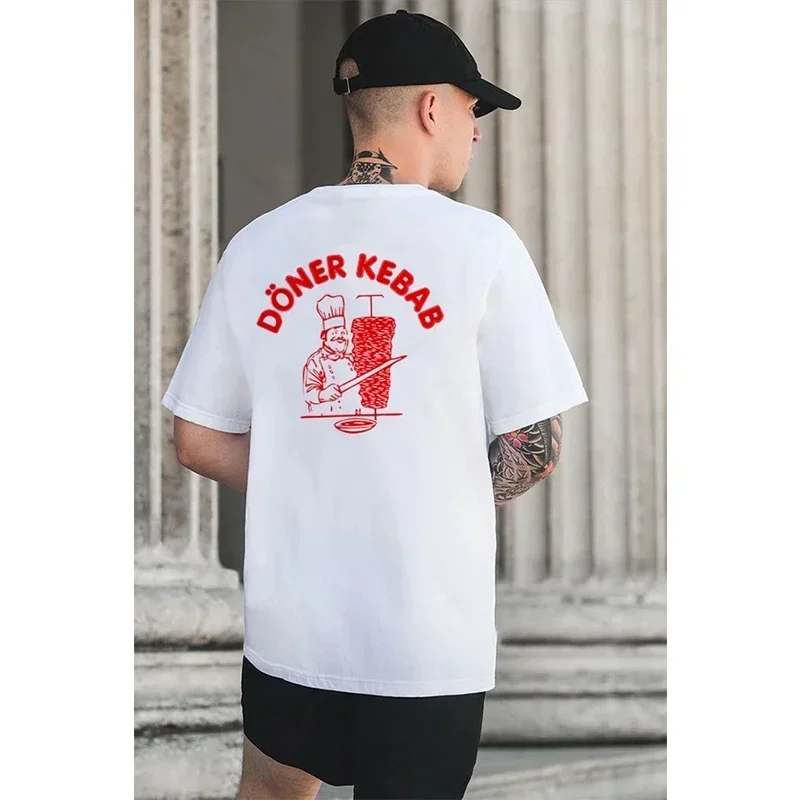 Döner Kebab T-shirt - Kf sb e f cc a c c c b eb conomie sportifs manches courtes pour hommes et femmes imprim kebab pur coton v tements d - Tenue de festival