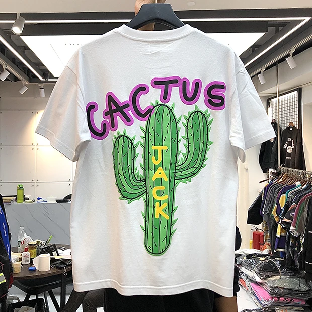 T-shirt Cactus Jack - Kf sc af d a e e fd b f ah t shirt de luxe en coton pour homme streetwear travis cantum jack hip hop - Tenue de festival