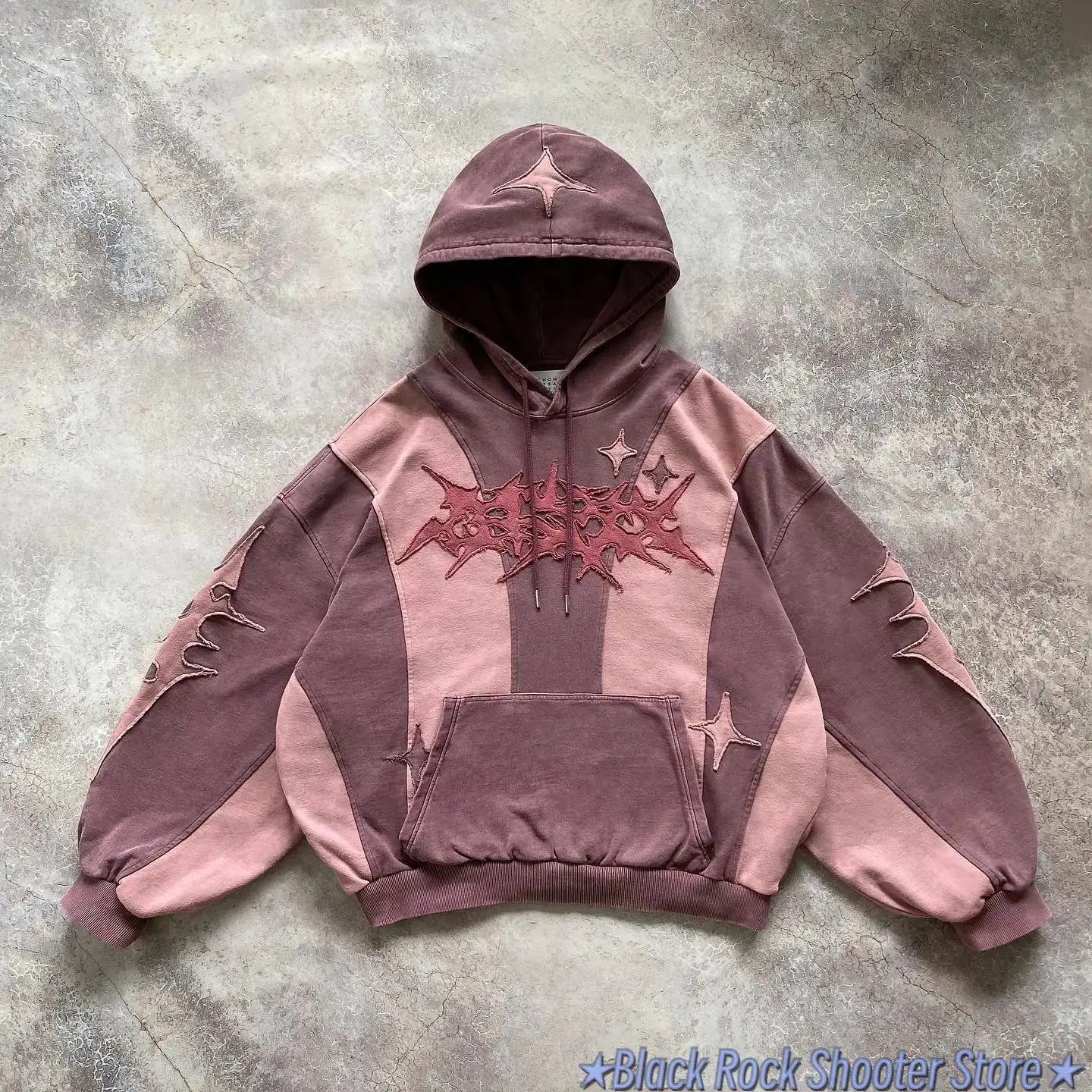 Sweats à capuche à motifs géométriques Punk Y2K - Kf sd cbcf d a b d f fbc f bs sweats capuche motifs g om triques pour jeunes vestes patchwork sweat shirt gothique high streetwear hip - Ropa de festival