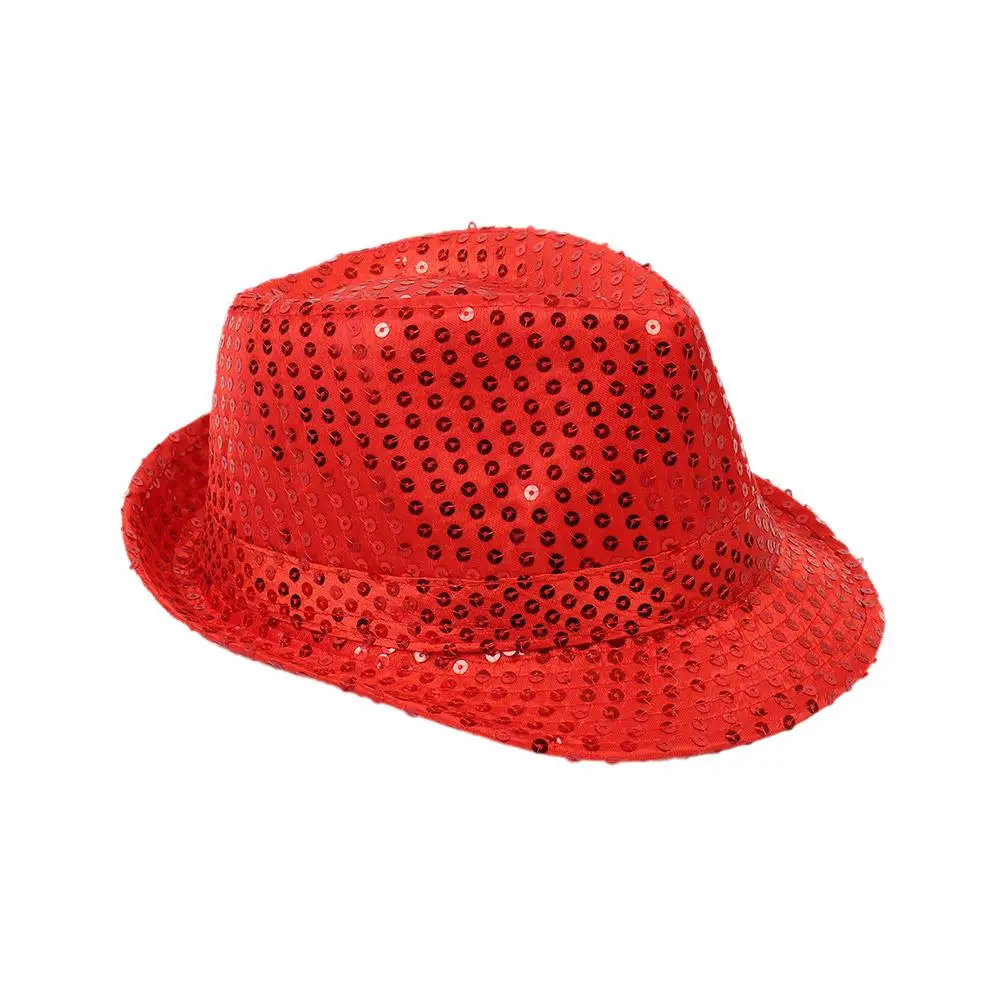 Chapeau de soirée à paillettes - Kf sd b fa e bde cfe c bd chapeau de cowboy scintillant unisexe avec perles brillantes casquettes de clown de magicien chapeau de jazz - Ropa de festival