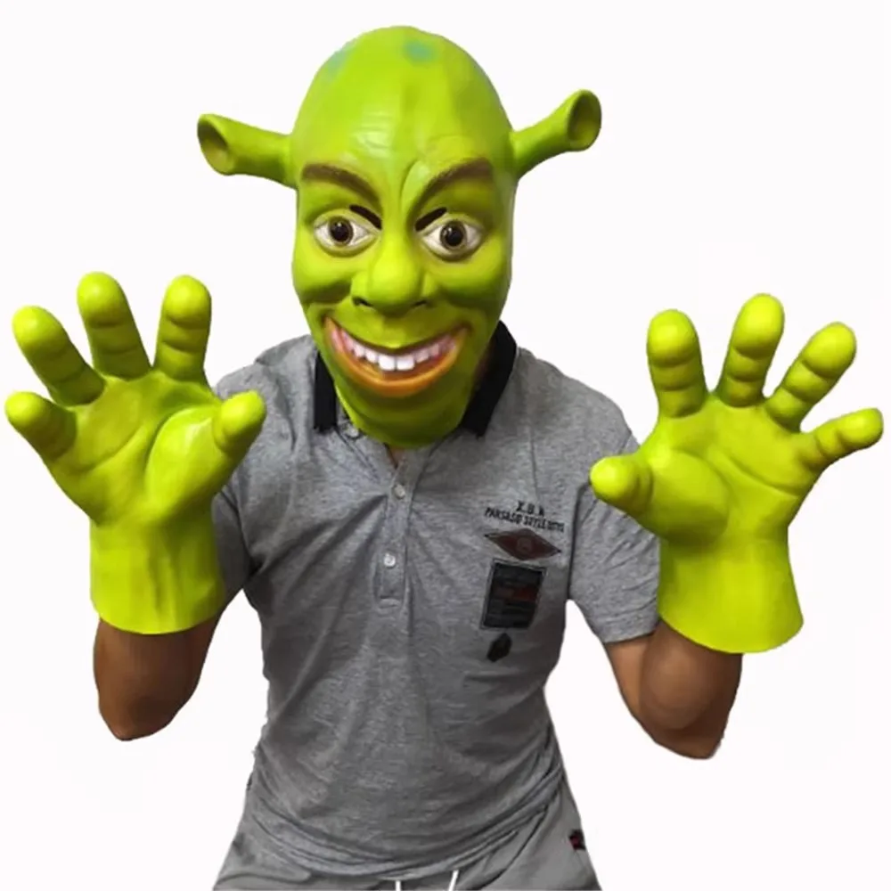 Shrek Mask - Kf sd a a b ec dc e bc z masques shrek verts pour halloween cosplay de film mascara de f te tim ade mascaras de - Tenue de festival