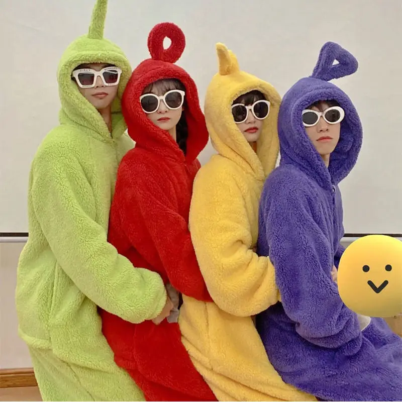Costume de Teletubbies - Kf se c d f d f c da g costumes teletubbies pour enfants et adultes pyjamas doux manches longues costume de pi ce v tements - Ropa de festival