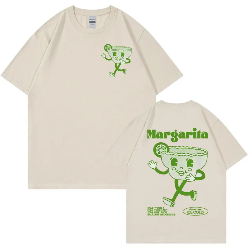 T-shirt Margarita - Kf see a fb bbfc bc d c t shirt manches courtes unisexe coton humoristique unisexe r tro dessin anim y k - Ropa de festival
