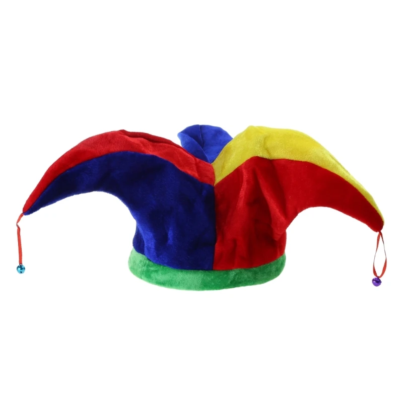 Joker hat - Kf sff eafb a be edec aea beeei chapeau joker clown multicolore pi ce avec cloche accessoires costume f te chapeau fantaisie carnaval - Tenue de festival