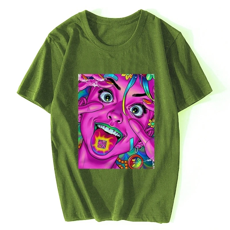 Oversized LSD T-shirt - Kf h e f efb a dd a t shirt trippy psych d lique pour hommes et femmes conomie anim s conomie en coton - Tenue de festival