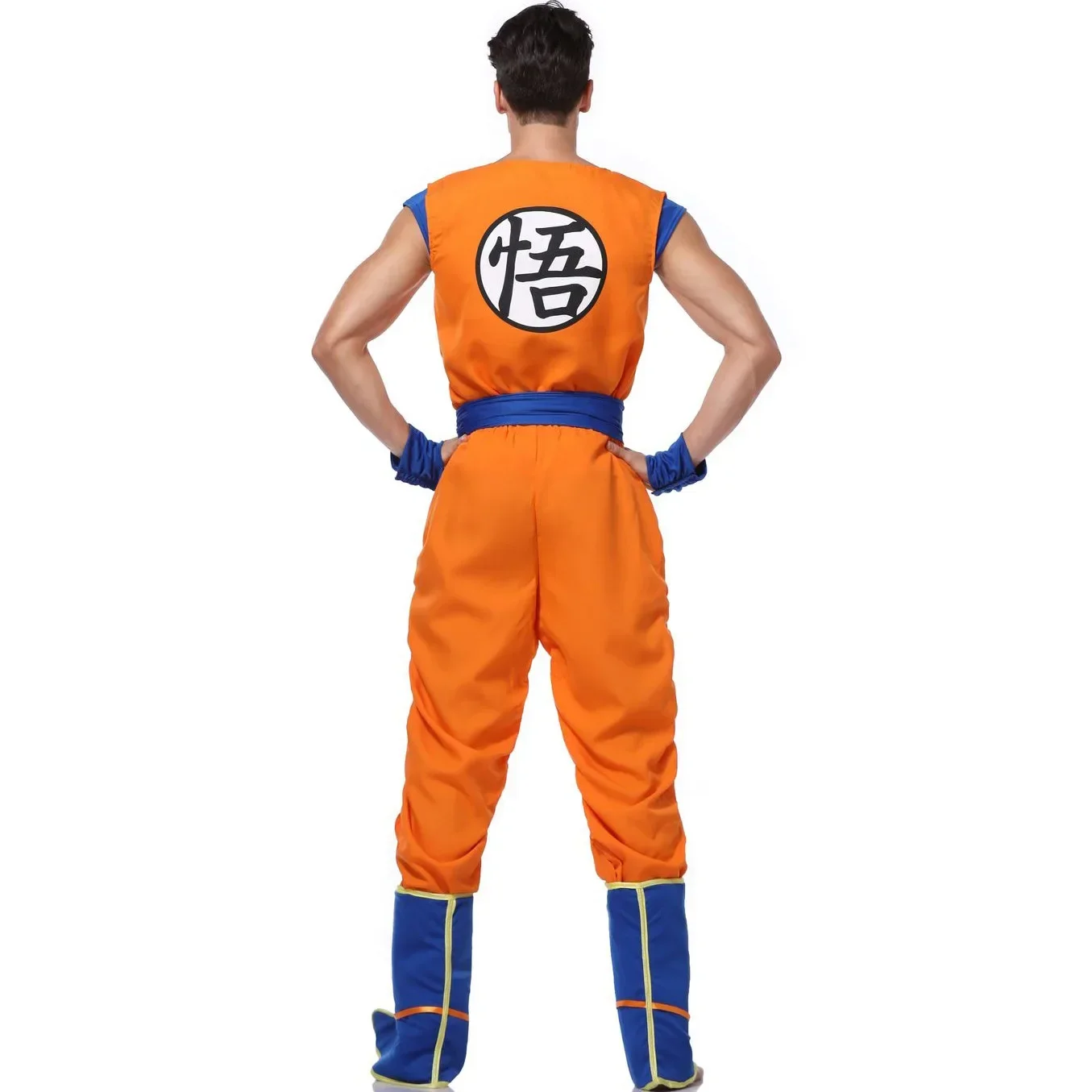 Costume de cosplay "Son Goku" dans Dragon Ball Z - Kf s fb b c f dcc e e b c ar smile heroes smile play cosplay costume anime japonais son goku combinaison orange fur s up dam - Ropa de festival