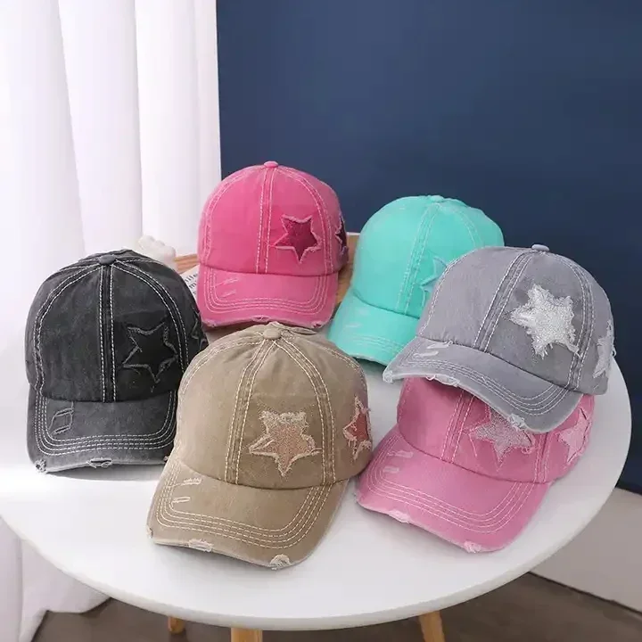 Y2K Washed Denim Cap - Kf s e c b b b b c db j casquette de baseball en denim d lav pour hommes et femmes chapeau de p che casquettes - Tenue de festival