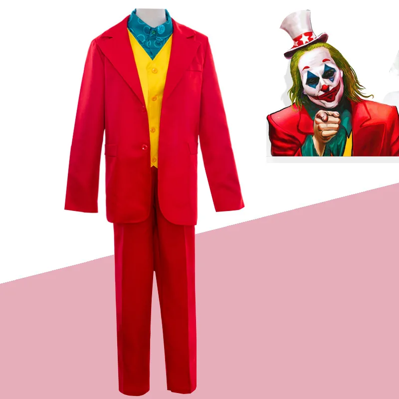 Costume de cosplay du "Joker" dans Batman - Kf s fb a c dc efbd d e caek costume de cosplay du film joker joaquin phoenix arthur fleck clown rouge tremp perruque verte ensemble - Ropa de festival