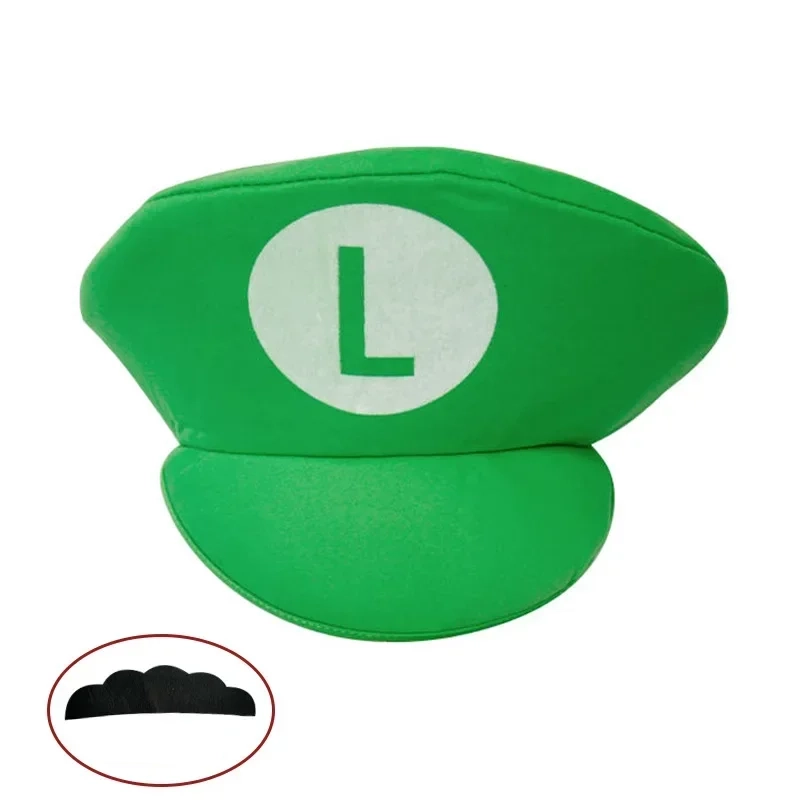 Chapeau de cosplay "Luigi" (avec moustache) - Kf sa f c bc ef a e d aefa chapeaux de cosplay super odyssey bros avec moustache pour enfants olympiques d halloween accessoires de f - Ropa de festival