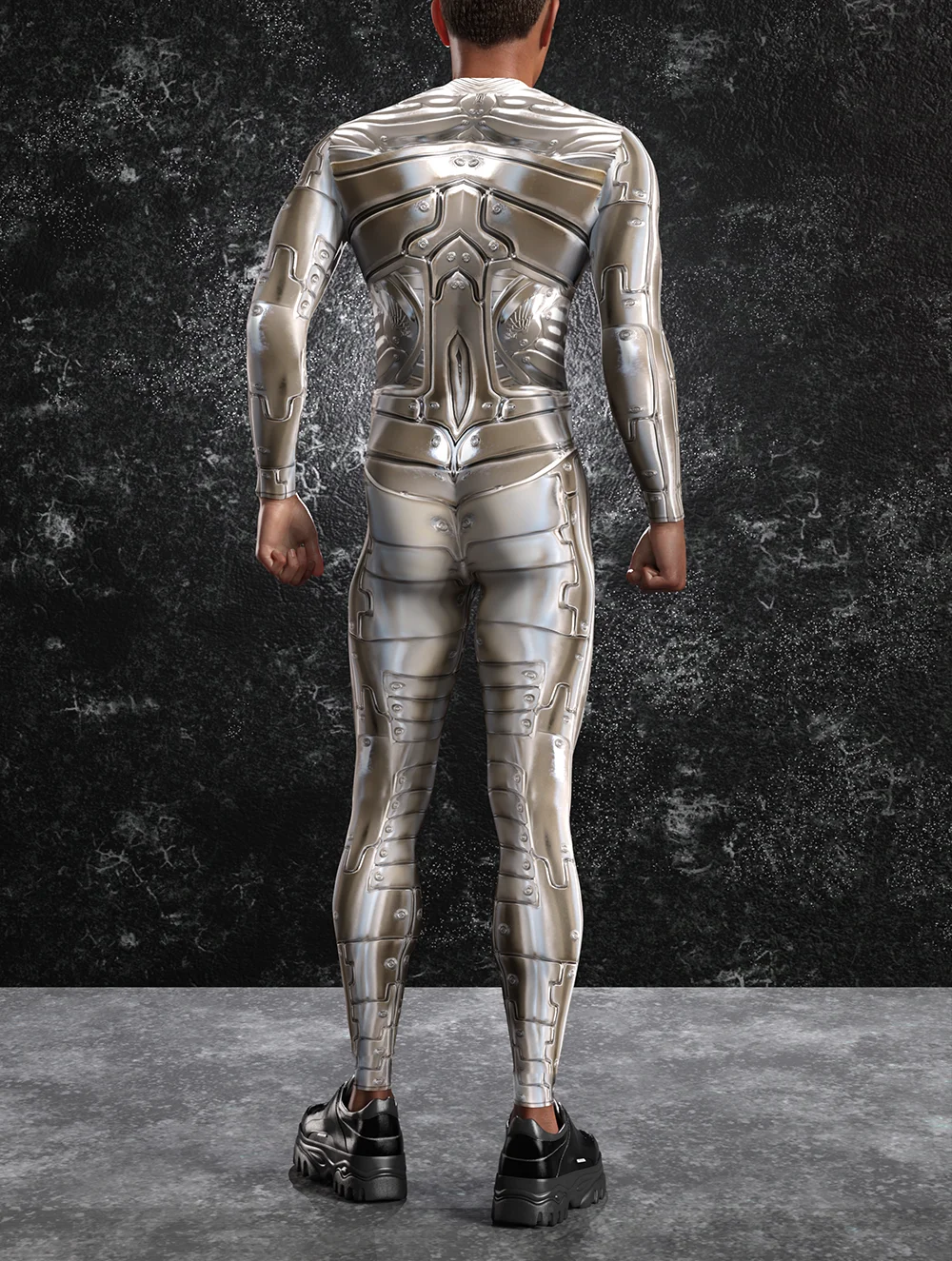Cyberpunk Armor Suit - Kf sac a d cf fd d ff ad e you re my secexamen halloween cosplay costume pour femmes et hommes robot steampunk impression d - Tenue de festival