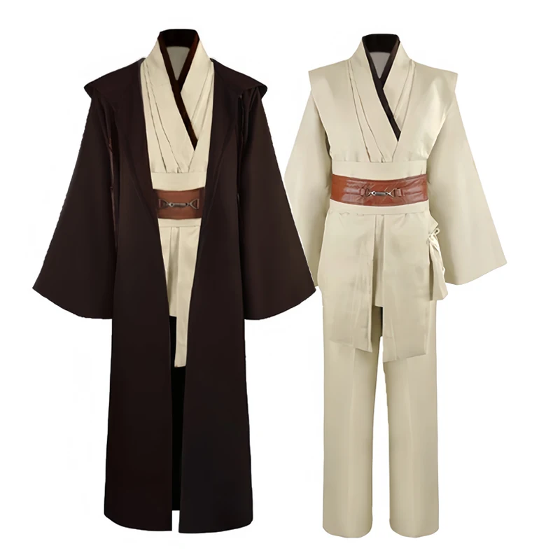 Obi Wan Kenobi Cosplay Costume from Star Wars - Kf sd a c a f f fe baddc t costume obi wan kenobi pour homme robe de oral alier jedi tunique capuche uniforme ensemble complet - Tenue de festival
