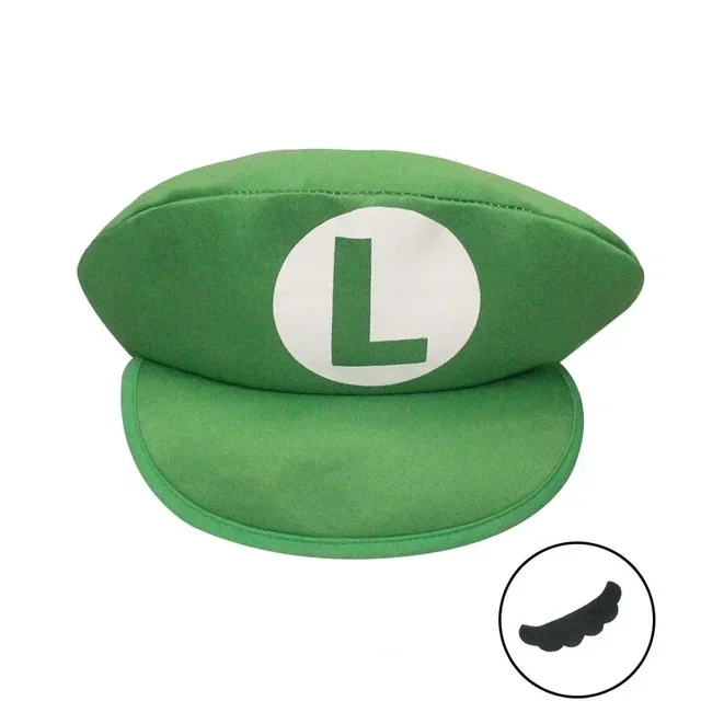 Chapeau de cosplay "Luigi" (avec moustache) - Kf sf fc c ca a e a az.jpg x .jpg - Ropa de festival