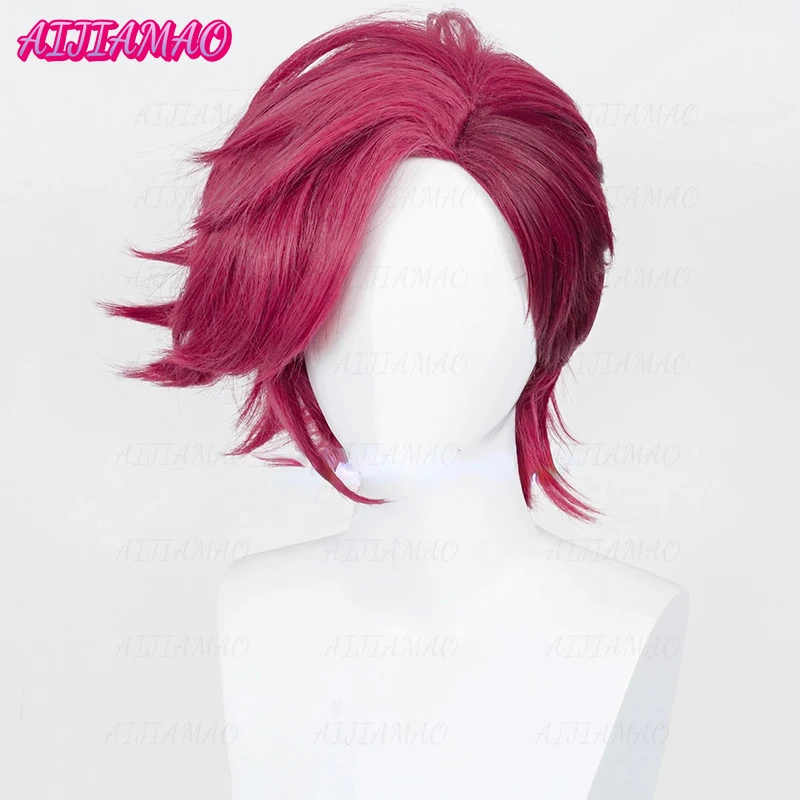 Vi Cosplay Wig from Arcane and League of Legends - Kf s dfb aaec da e db e dda perruque de cosplay synth tique courte lol arcane vi cm de profondeur rose r sistante la - Tenue de festival