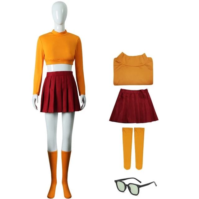 “Vera Dinkley” Scooby-Doo Cosplay Costume (with Crop Top) - Kf s bd dd be e d eac .jpg x .jpg - Tenue de festival