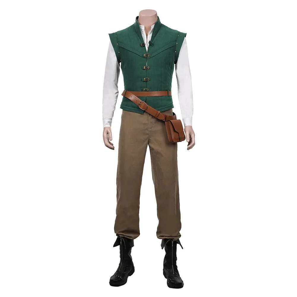 Costume de cosplay de "Flynn Rider" dans Raiponce - Kf s b c e e b f a l flynn costume de cosplay raiponce pour adulte uniforme de carnaval halloween anime - Tenue de festival