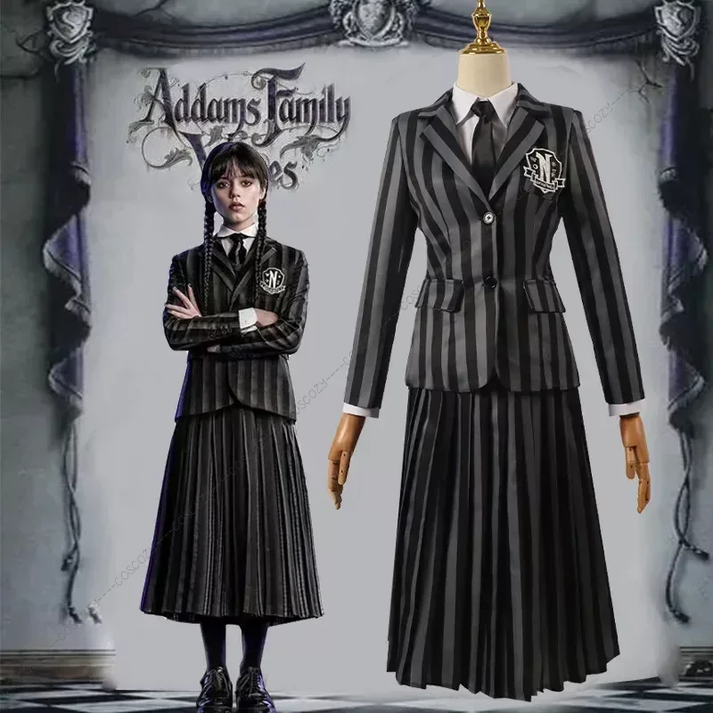 Uniforme scolaire de cosplay "Mercredi" de la famille Addams - Kf s e ea e f e d c ffa b c y - Ropa de festival