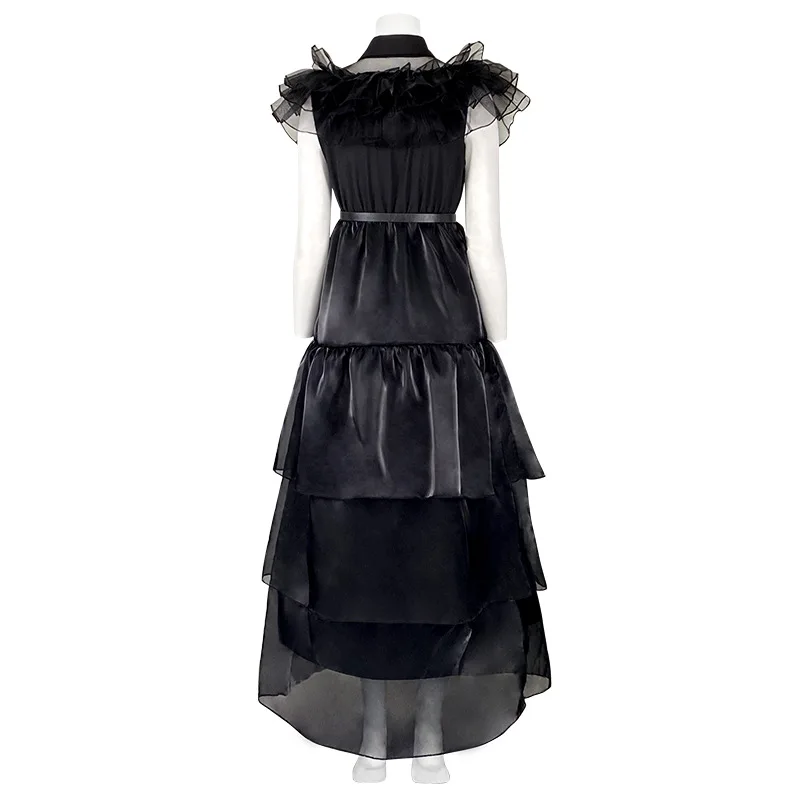 Robe de cosplay "Mercredi" de la famille Addams - Kf s f eb e bf f - Tenue de festival