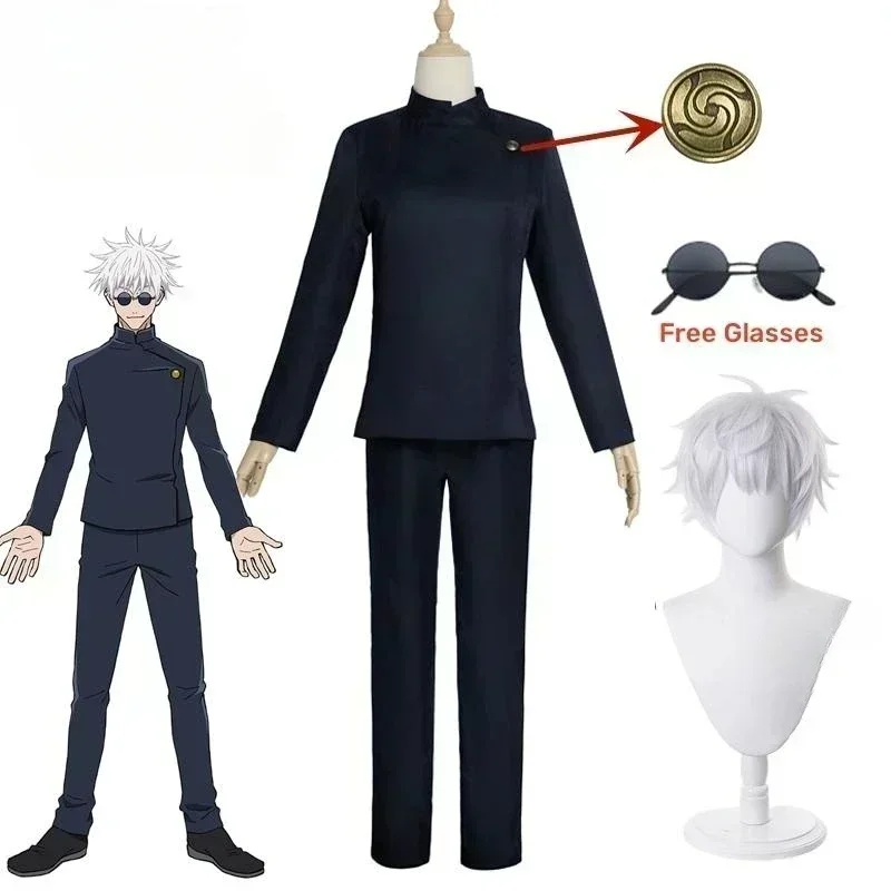 Costume de cosplay de "Satoru Gojo" dans Jujutsu Kaisen - Kf s f b b ae ed ed e uniforme de cosplay anime gojo satoru jujutsu kaimmense costume de cosplay gojo satoru uniforme de lyc - Ropa de festival