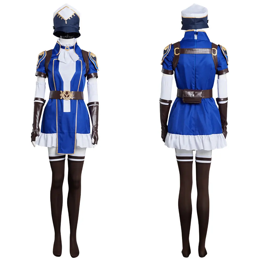 Costume de cosplay "Caitlyn Kiramman" dans Arcane du jeu League of Legends - Kf s bf f c dc e eaa d cb j arcane game caitlyn le sh rif de piltover cosplay costume tenues halloween carnaval tremp - Ropa de festival