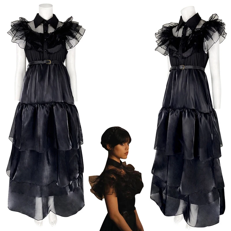 Robe de cosplay "Mercredi" de la famille Addams - Kf sb a a b bd a eb a l - Ropa de festival